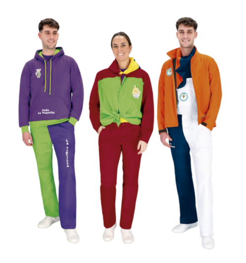  

Ropa personalizada para peñas y fiestas
Ofrecemos una amplia gama de ropa para peñas y fiestas, totalmente personalizable y adaptada a todo tipo de celebraciones populares.
Disponemos de:


Camisetas personalizadas para peñas


Sudaderas personalizadas


Pañuelos de fiestas


Petos de colores combinados


Monos de trabajo para peñas


Trabajamos una gran variedad de colores, tallas y gramajes, para que cada grupo pueda crear una equipación única y con identidad propia.
Realizamos la personalización mediante bordado, serigrafía o transfer DTF, garantizando un acabado profesional, resistente y duradero, ideal para el uso intensivo durante las fiestas.
Si busca ropa personalizada para fiestas, le asesoramos en el diseño, la elección de prendas y la técnica de marcaje más adecuada para que su peña destaque.
Solicite presupuesto sin compromiso y prepare sus fiestas con tiempo.